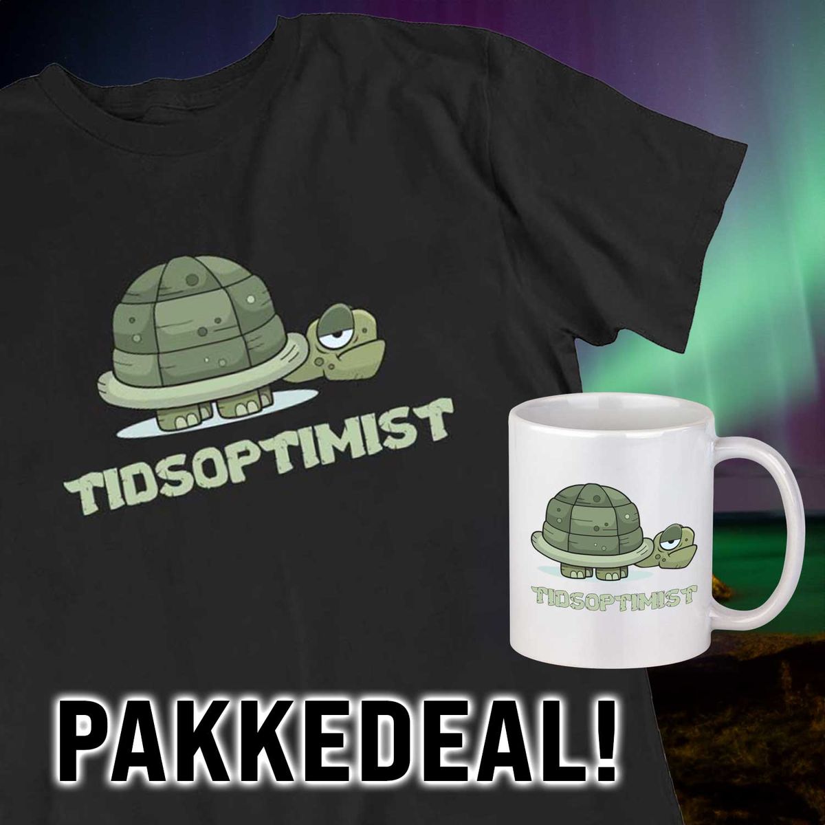 Tidsoptimist T-skjorte og Kaffekopp