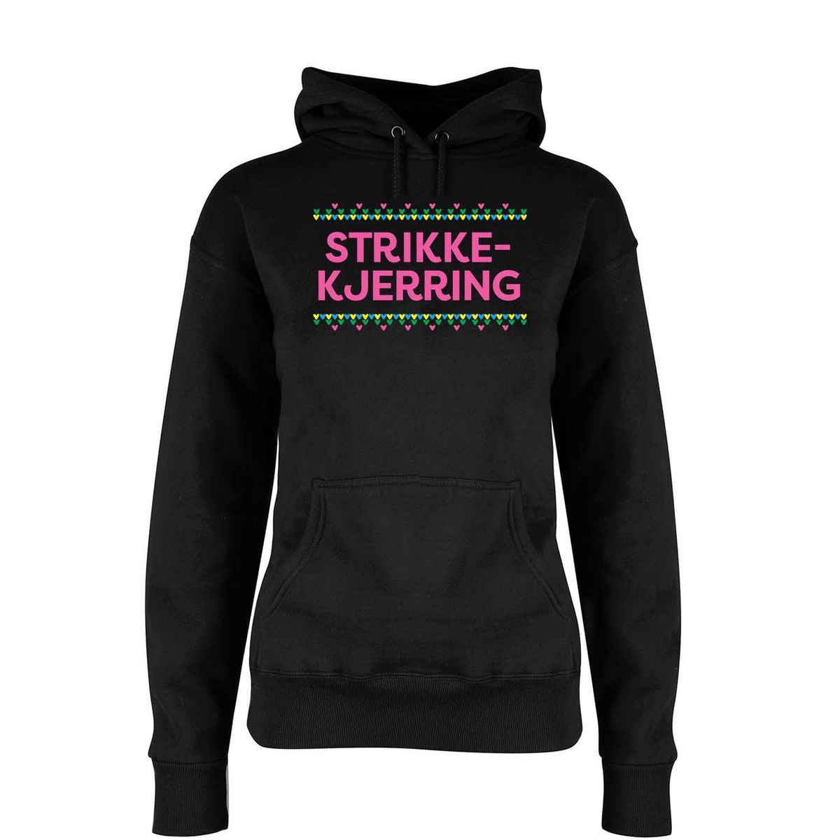 Strikkekjerring ROSA trykkfarge Hettegenser DAME