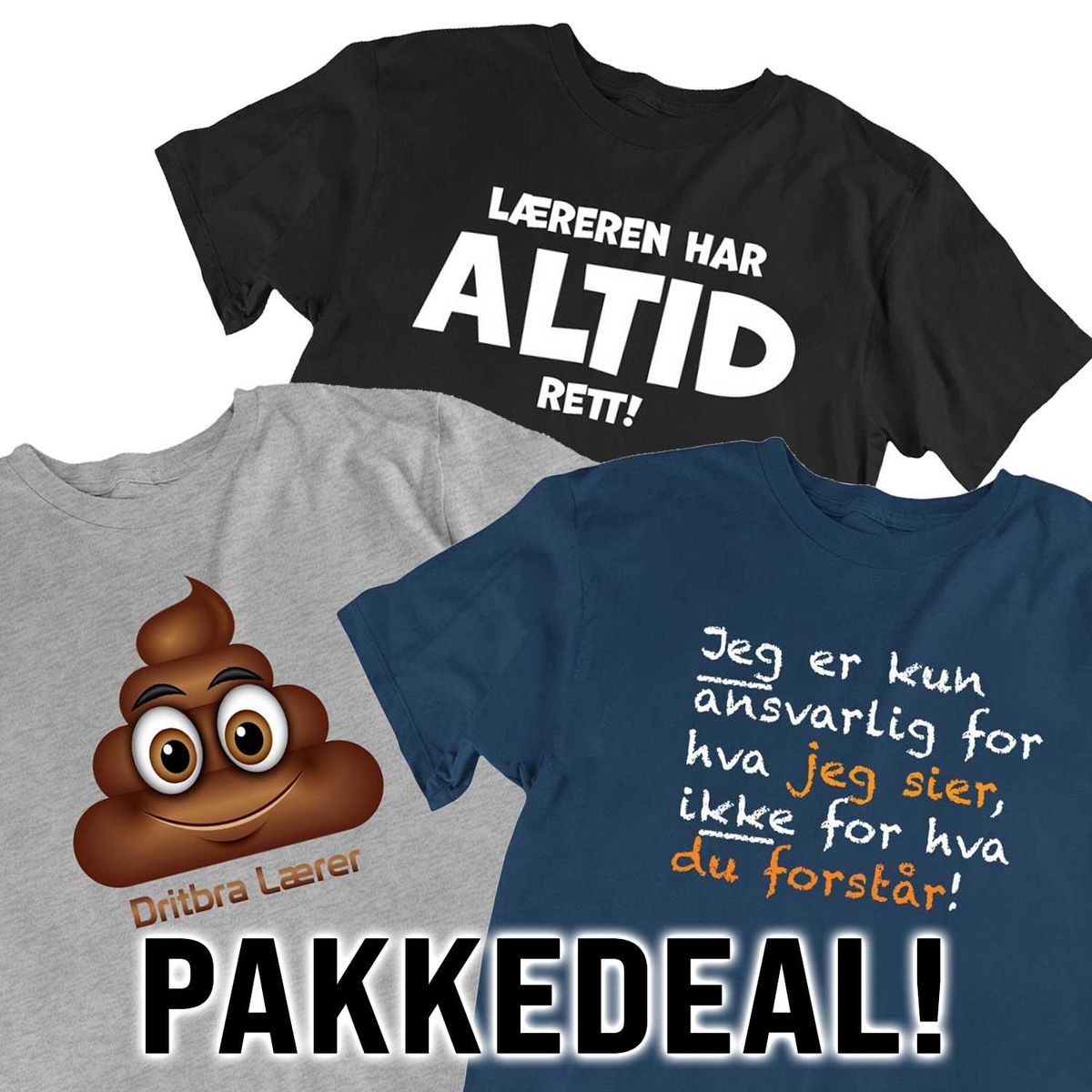 Lærer T-skjorter tre pakning