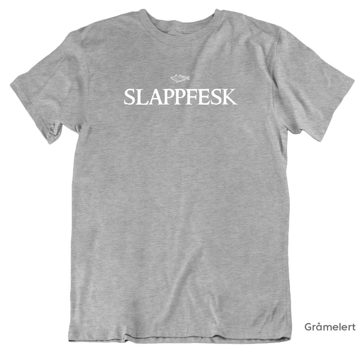Slappfesk HVIT trykk T-skjorte