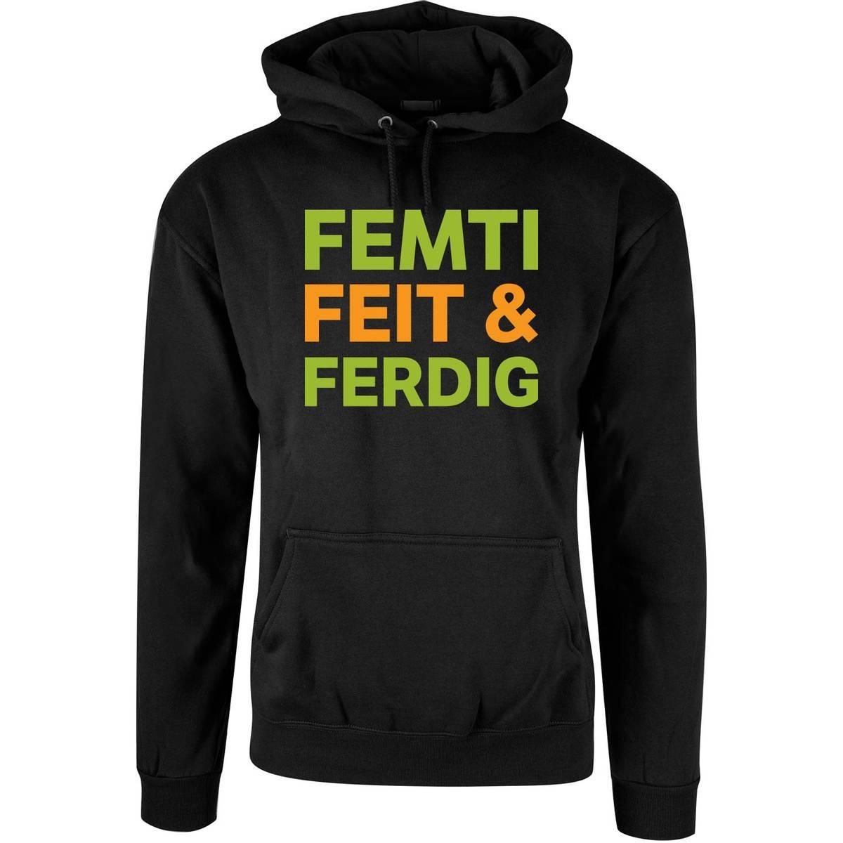 OUTLET - Femti Feit & Ferdig Hettegenser - Sort - LARGE