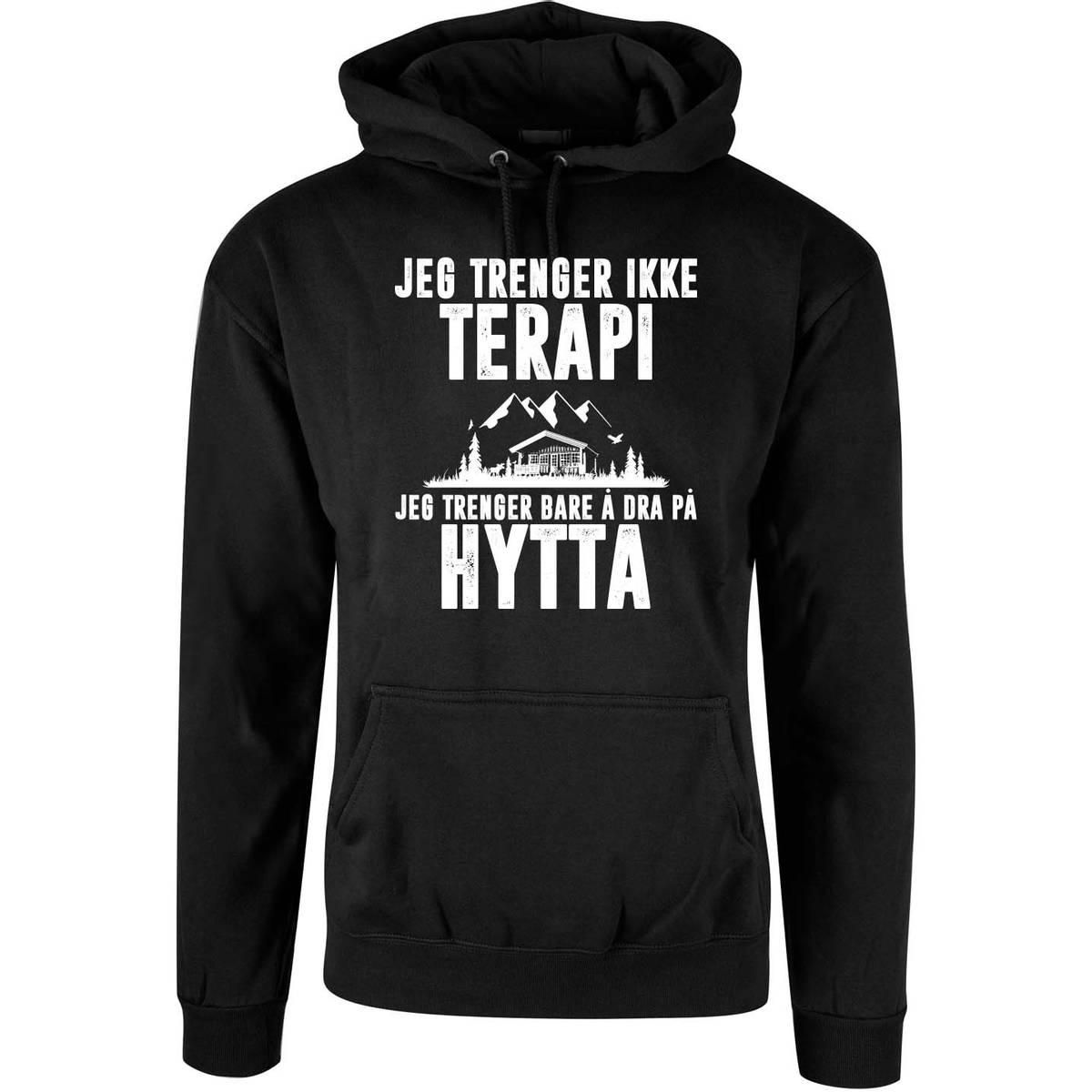 OUTLET - Terapi Hytta Hettegenser - Sort - XL
